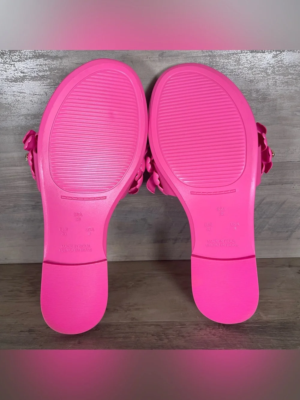 NEW Kate Spade Womens 8 Pink‎ Cloud Jaylee Floral Slip On Jelly Slide Sandals